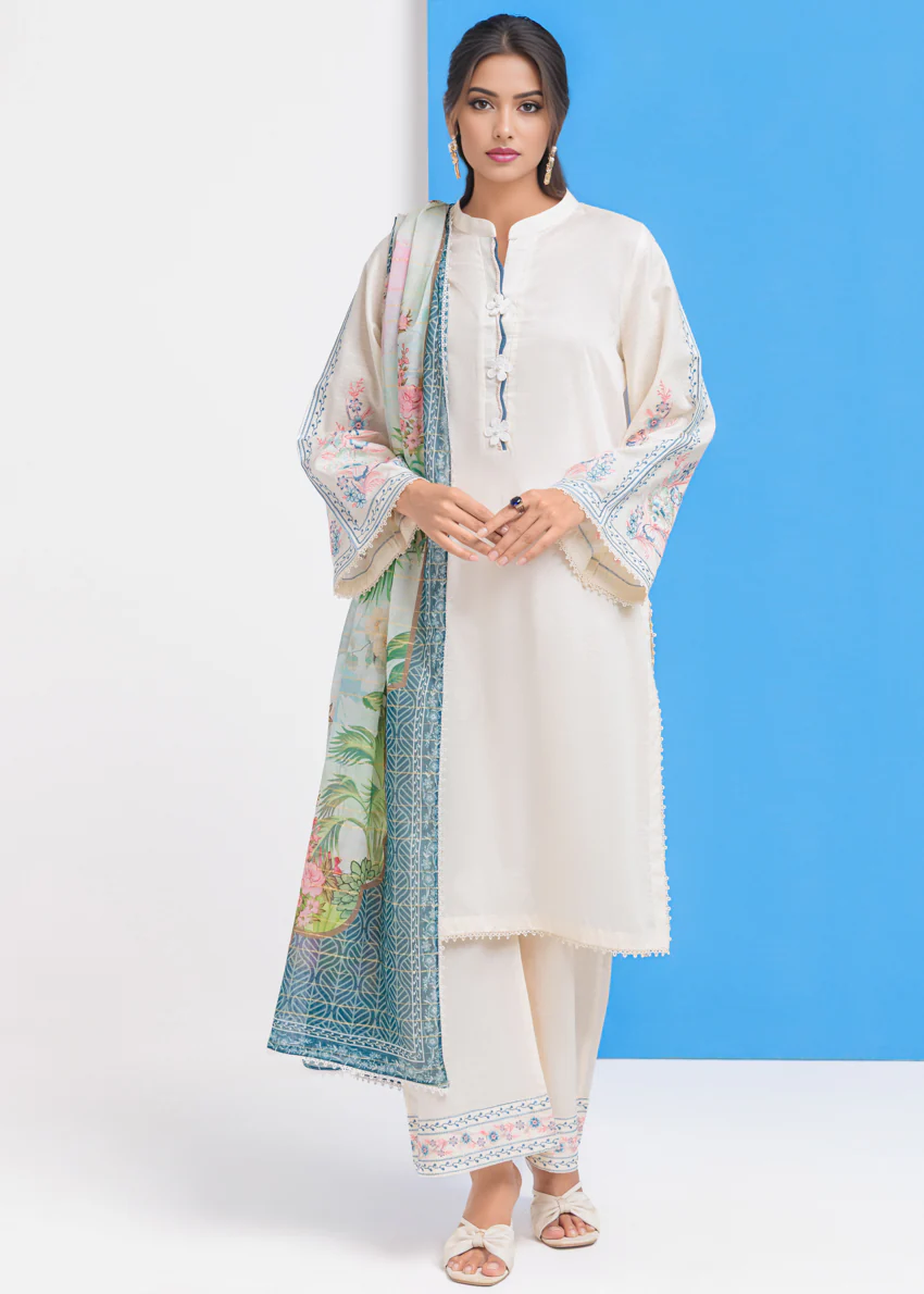White-Jacquard-3 Piece (WPS25DE3013) - Image 3