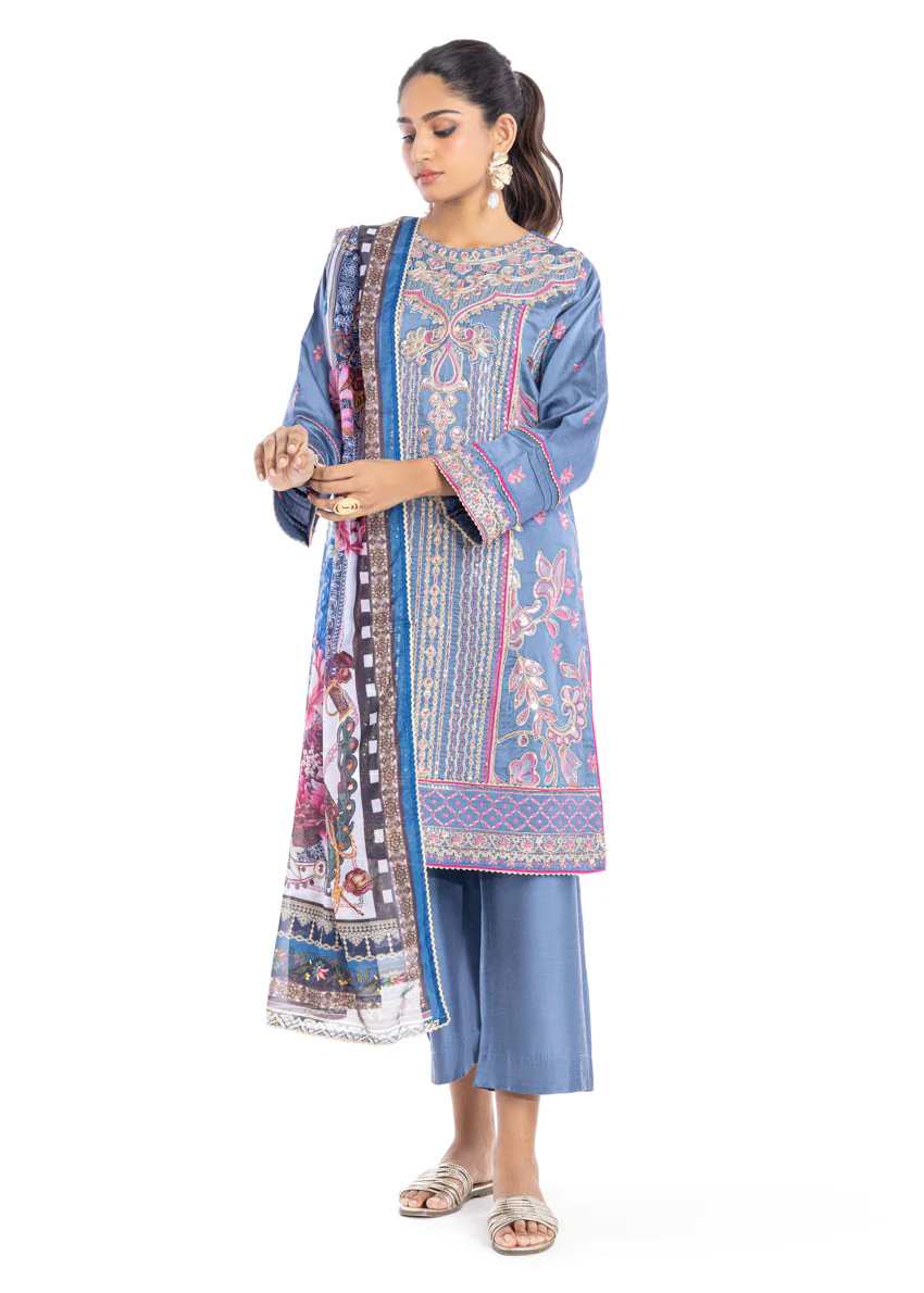 Lavender-Cotton Silk-3 Piece (WPS25FE3007) - Image 3