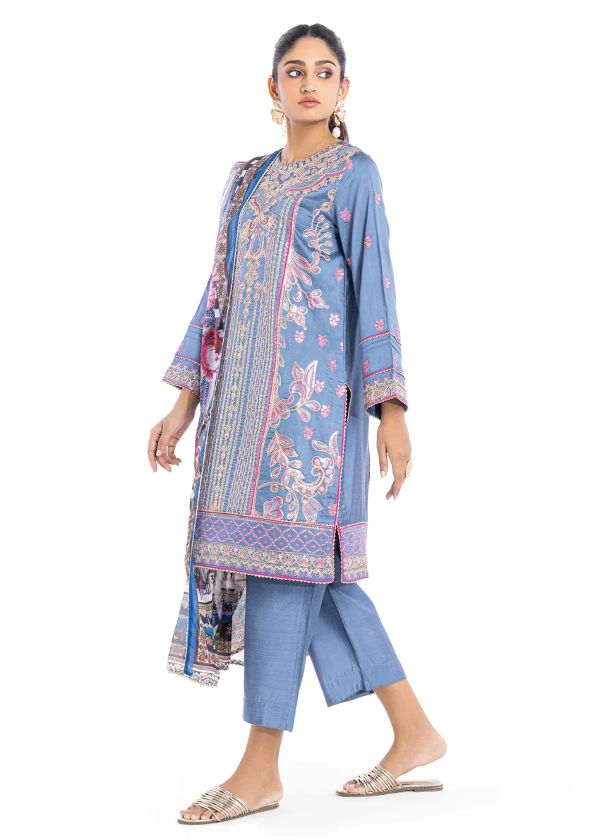 Lavender-Cotton Silk-3 Piece (WPS25FE3007) - Image 4