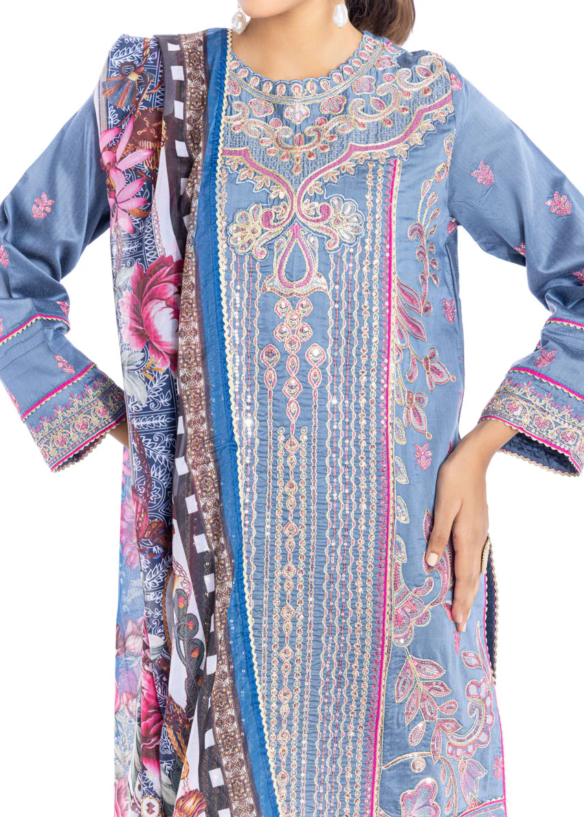 Lavender-Cotton Silk-3 Piece (WPS25FE3007) - Image 6