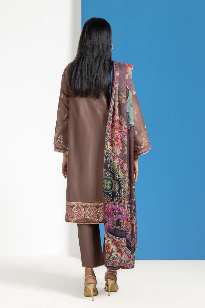 Brown-Cotton Net-3 Piece (WPS25FE3044) - Image 2