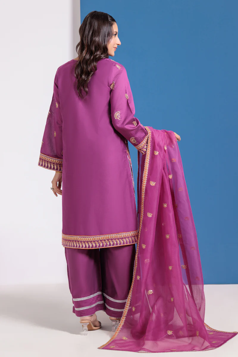 Purple-Cotton Net-3 Piece (WPS25FE3047) - Image 2