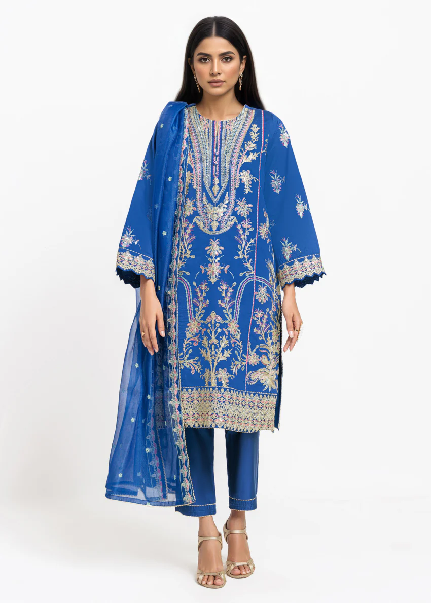 Blue-Cotton Net-3 Piece (WPS25FE3049) - Image 3