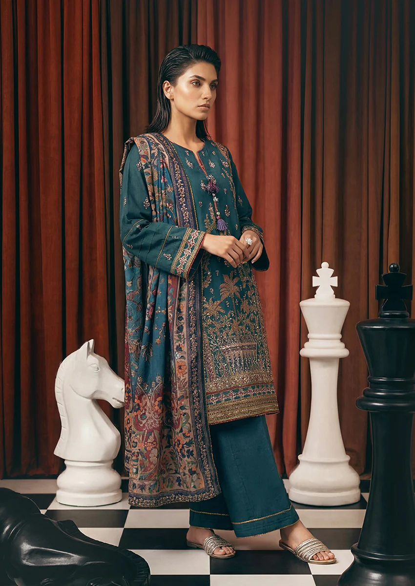 Green-Cotton-Silk-3 Piece (WPS25FE3053)
