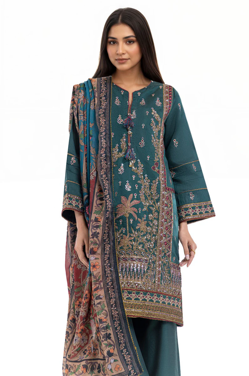 Green-Cotton-Silk-3 Piece (WPS25FE3053) - Image 11