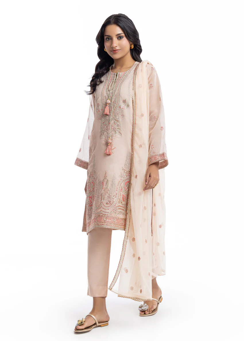 Pink-Textured Net -3 Piece (WPS25FE3059) - Image 3