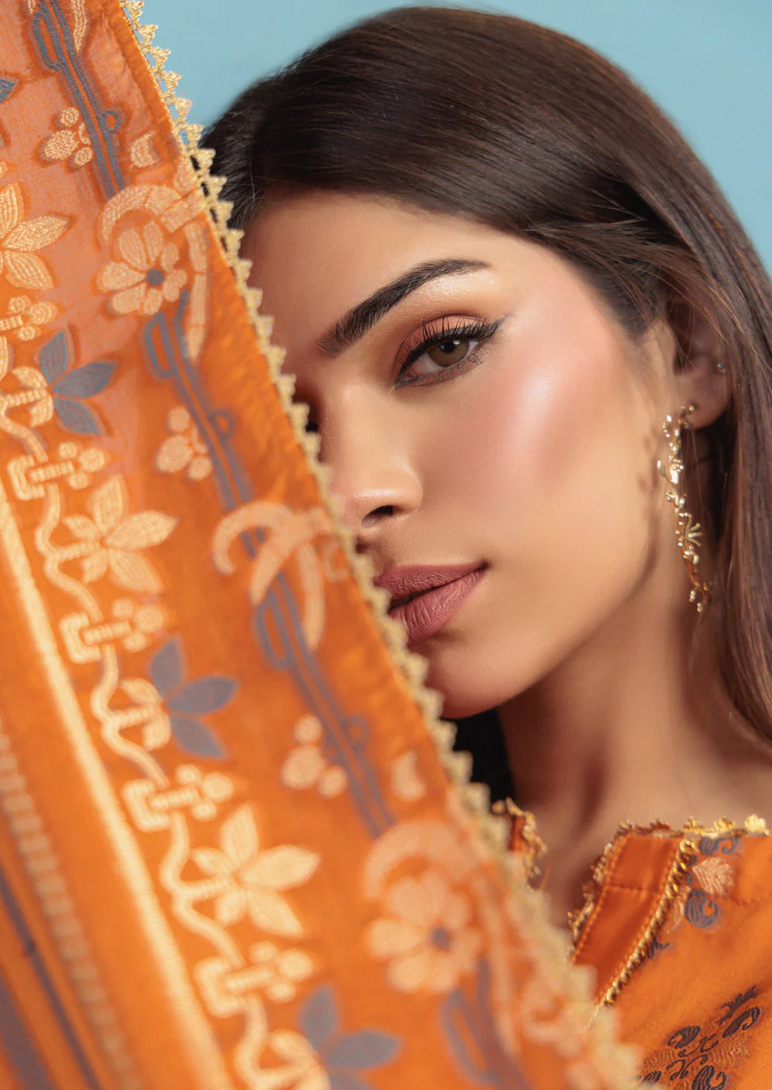 Orange-Jacquard-2 Piece (WPS25JD2003) - Image 3
