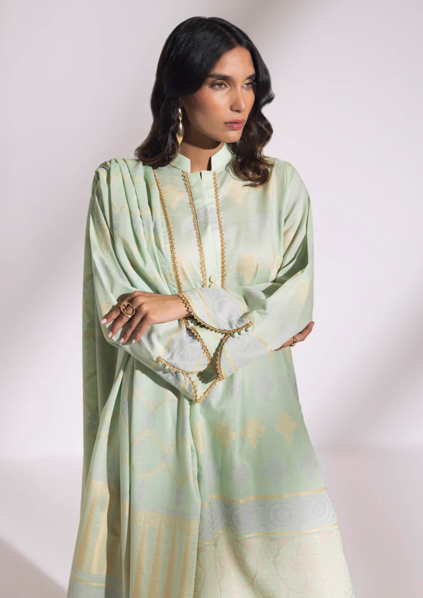 P-Green-Jacquard-3 Piece (WPS25JD3008) - Image 3