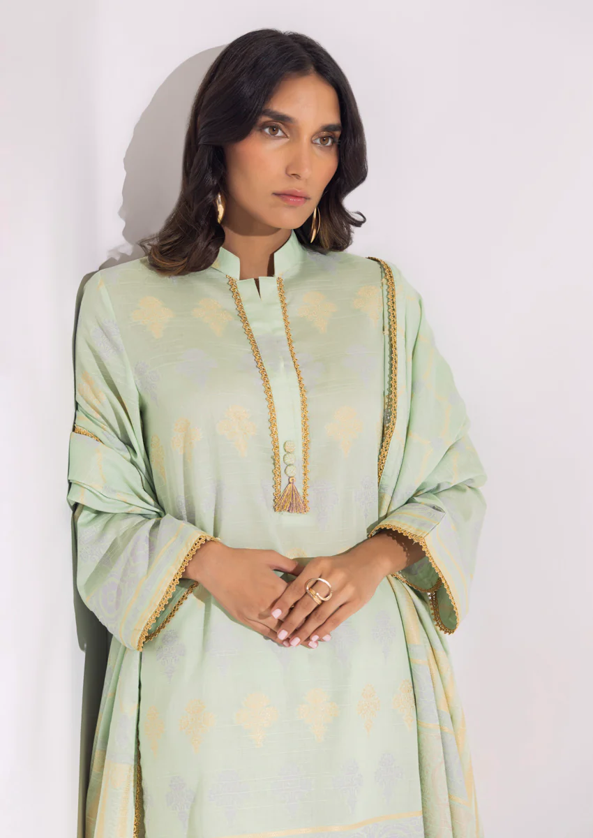 P-Green-Jacquard-3 Piece (WPS25JD3008) - Image 5