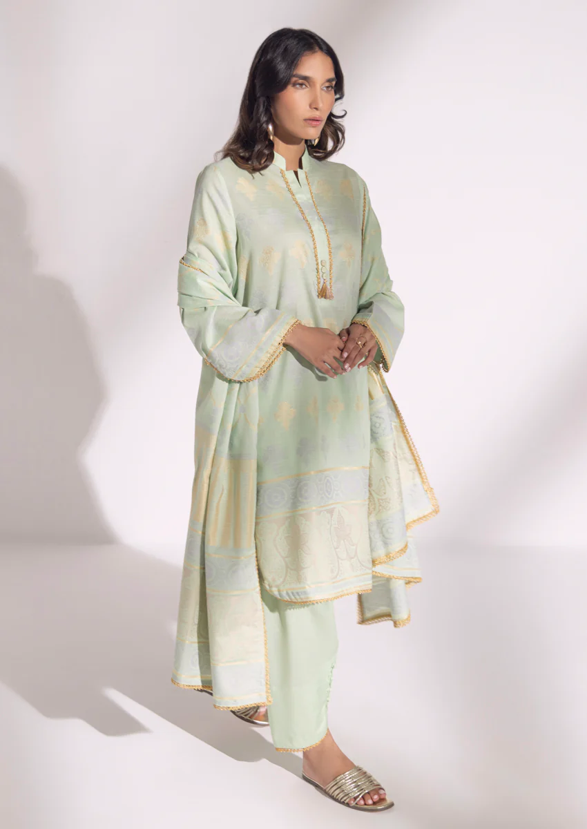P-Green-Jacquard-3 Piece (WPS25JD3008) - Image 6