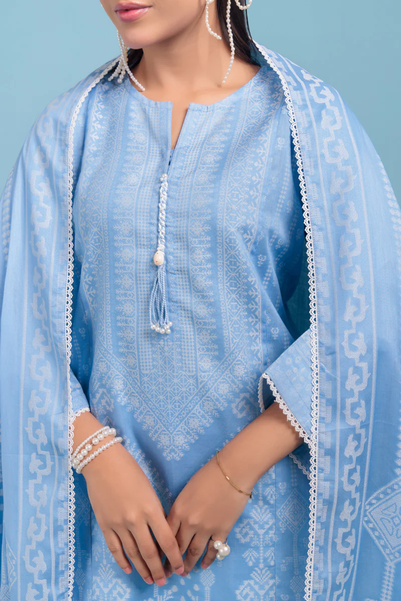 Lavender-Jacquard-3 Piece (WPS25JD3041) - Image 3