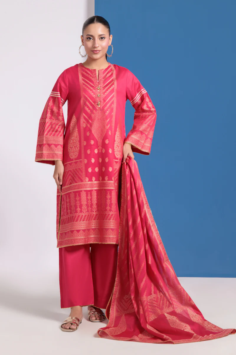 Pink-Jacquard-3 Piece (WPS25JD3045)