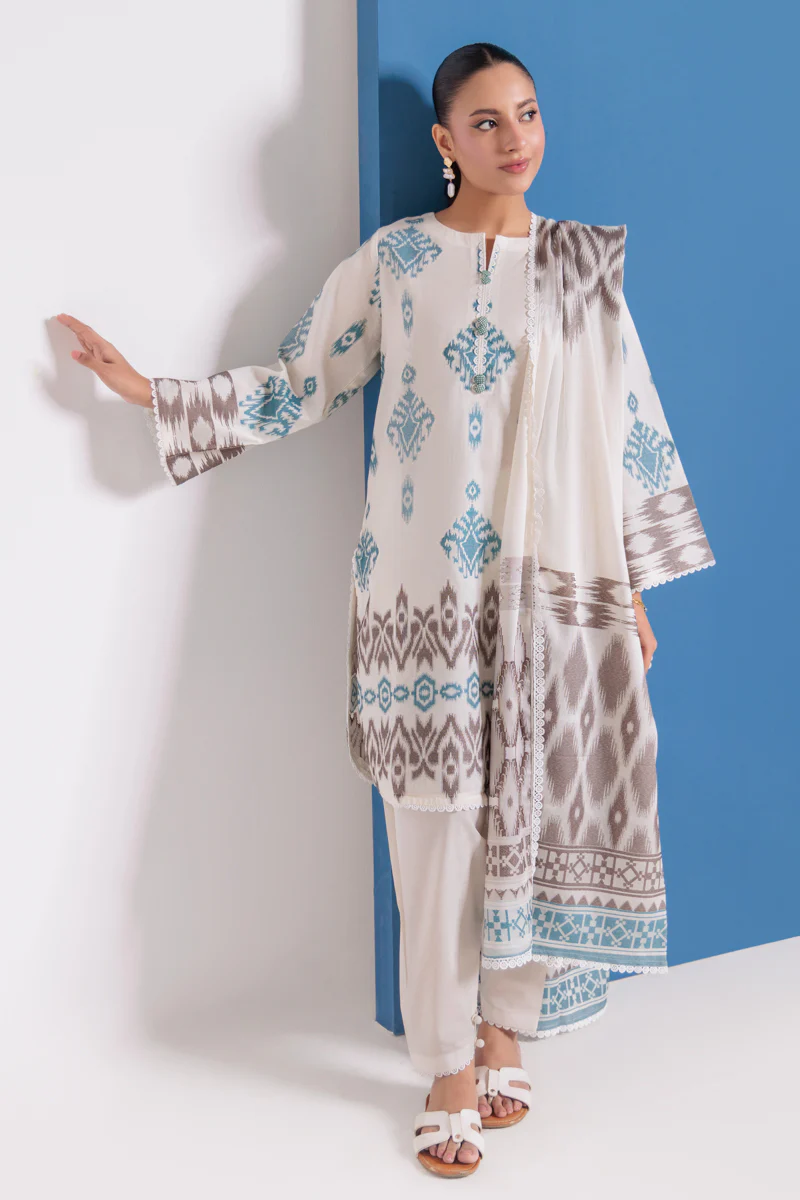 White-Jacquard-3 Piece (WPS25JD3047) - Image 5