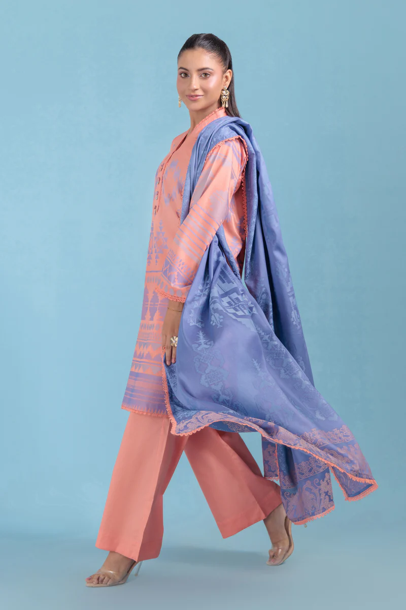 Coral-Jacquard-3 Piece (WPS25JD3051) - Image 3