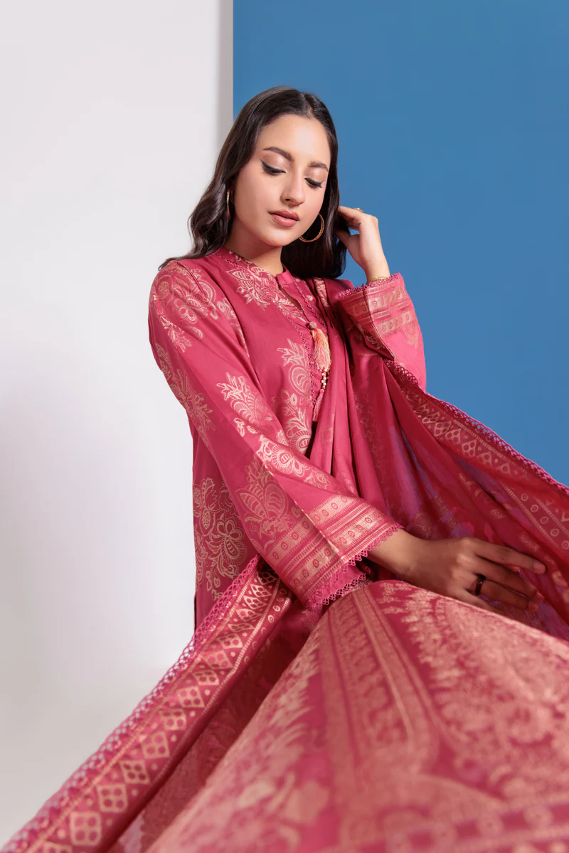 Pink-Jacquard-3 Piece (WPS25JD3052) - Image 5
