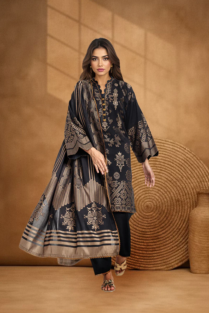 Black-Jacquard-3 Piece (WPS25JD3056)