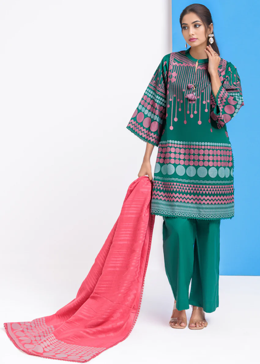 Green-Jacquard-3 Piece (WPS25JD3063) - Image 3