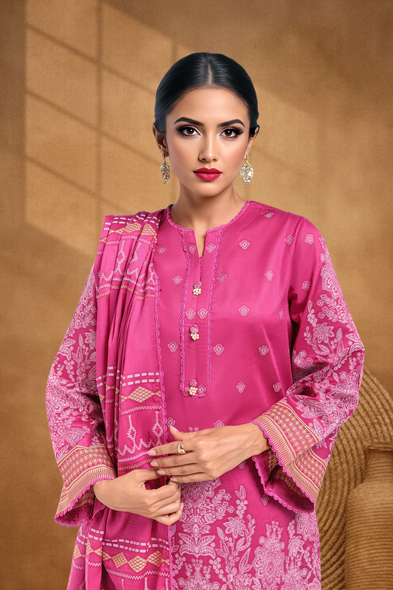 Pink-Jacquard-3 Piece (WPS25JD3064) - Image 5