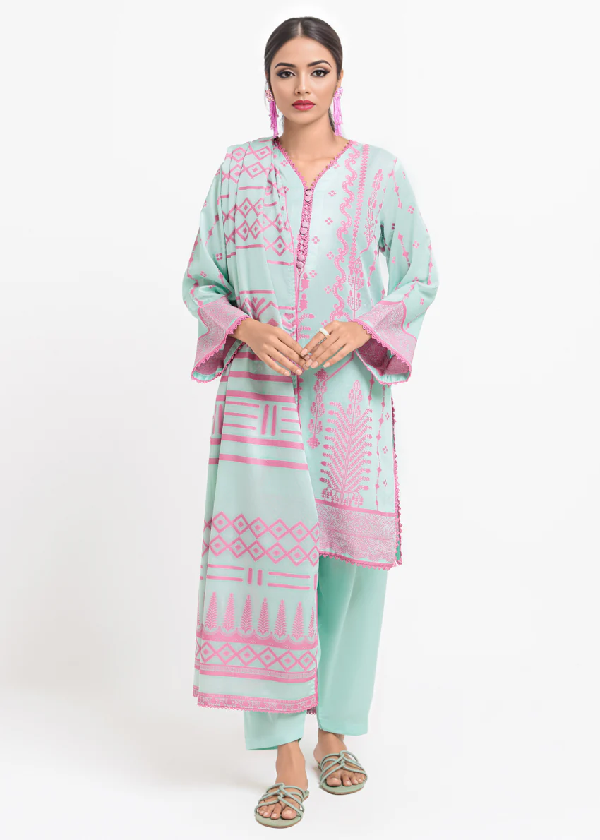 B-Green-Jacquard-3 Piece (WPS25JD3069) - Image 3