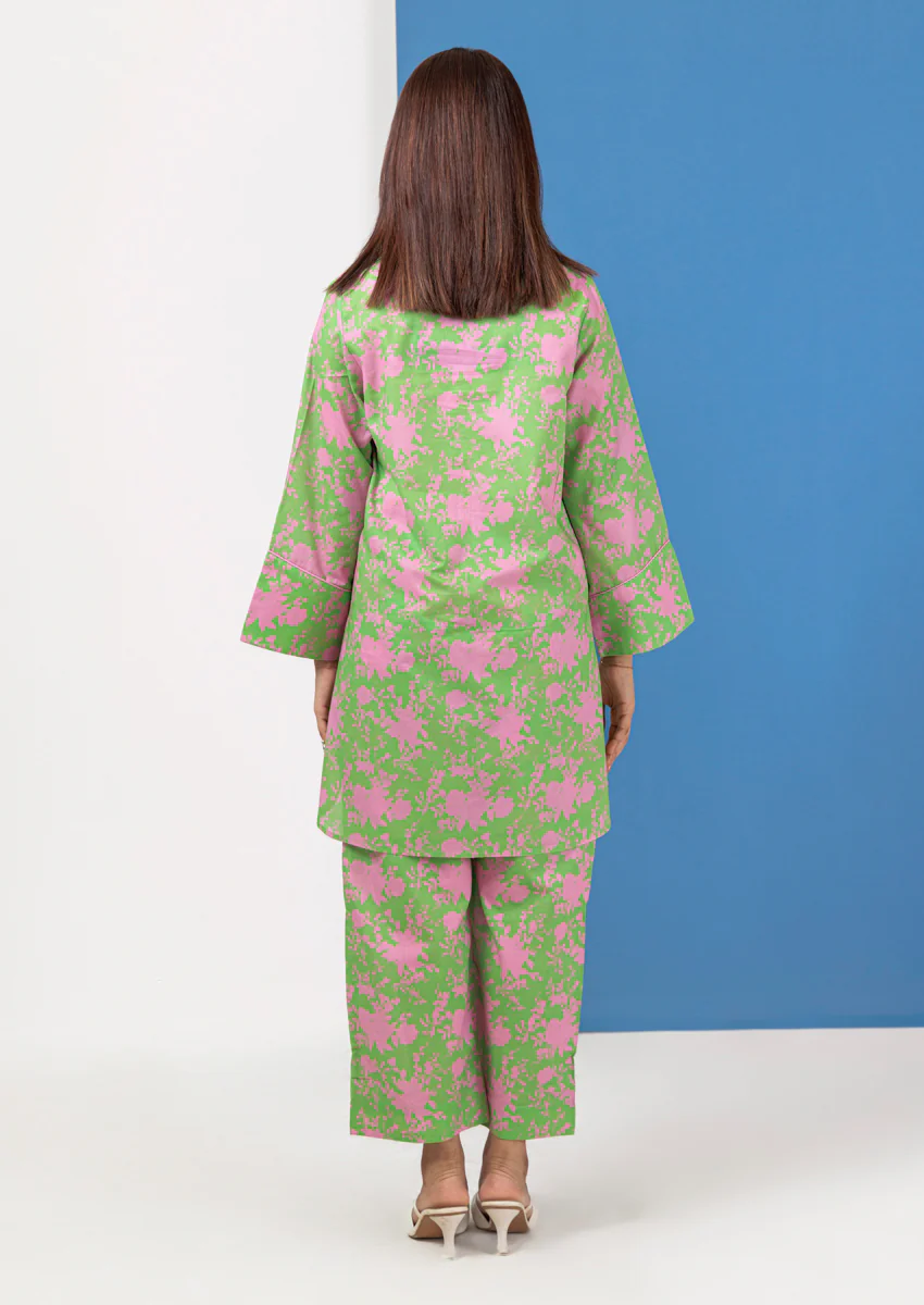 L-Green-Cambric-2 Piece (WPS25P2049) - Image 2