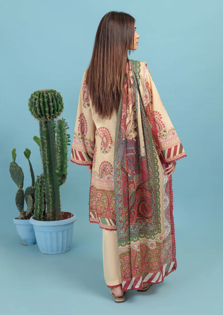 Beige-Lawn-3 Piece (WPS25P3034) - Image 2