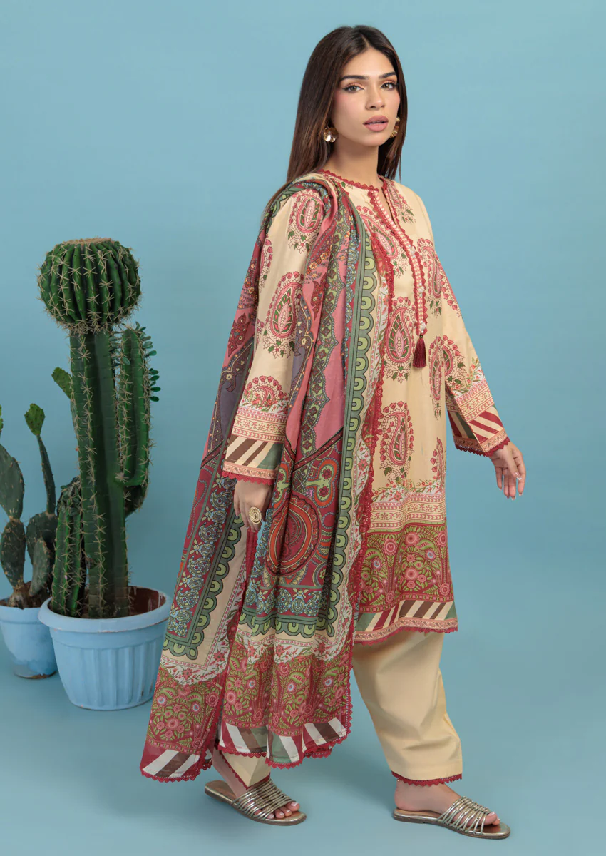 Beige-Lawn-3 Piece (WPS25P3034) - Image 4