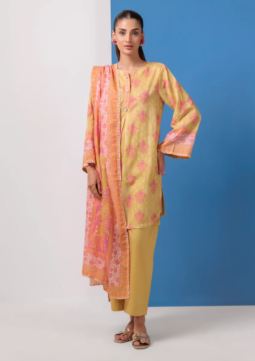 Mustard-Cambric-3 Piece (WPS25P3056)