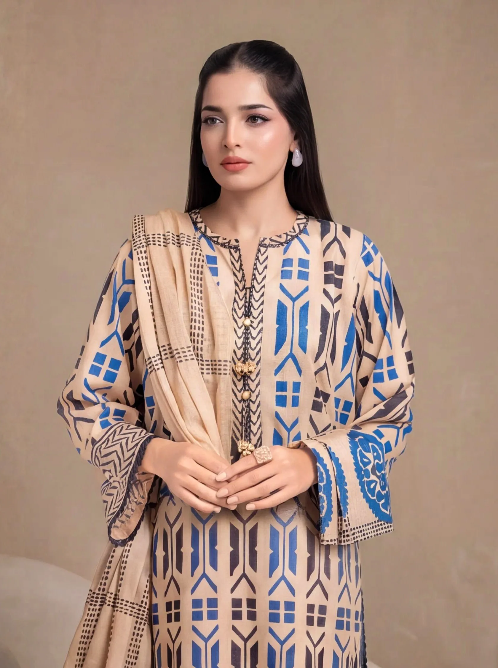 Beige-Cambric-3 Piece (WPS25P3079) - Image 2
