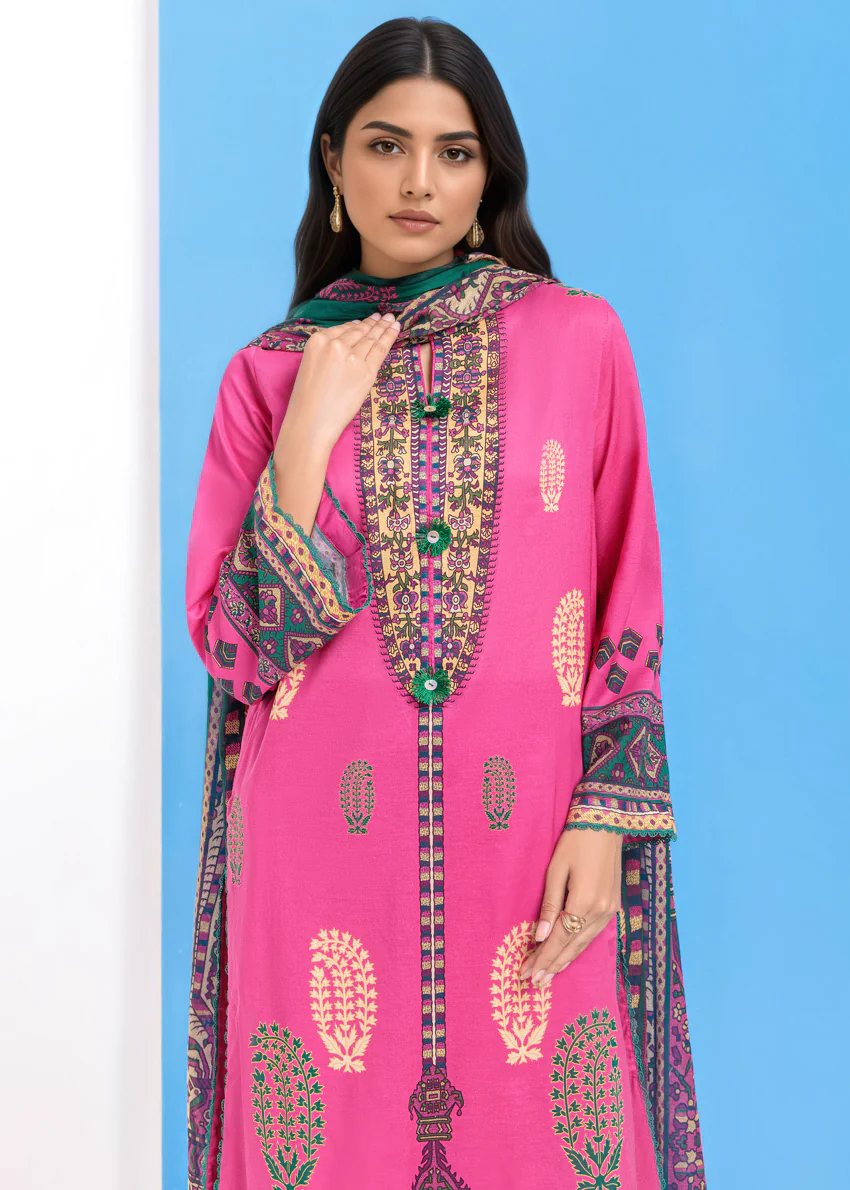 Pink-Cambric-3 Piece (WPS25P3088) - Image 3