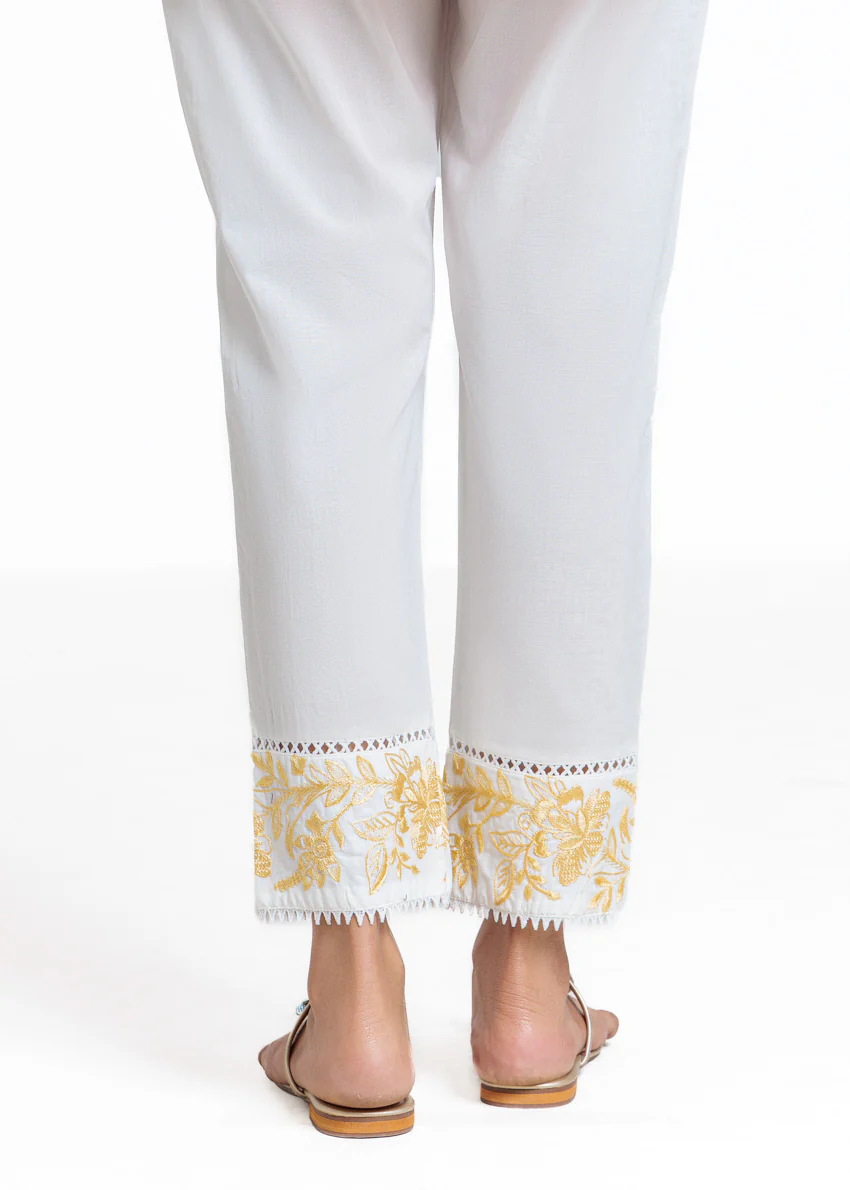 Dyed Cambric Embroidered Trouser (WPS25PA1011) - Image 3