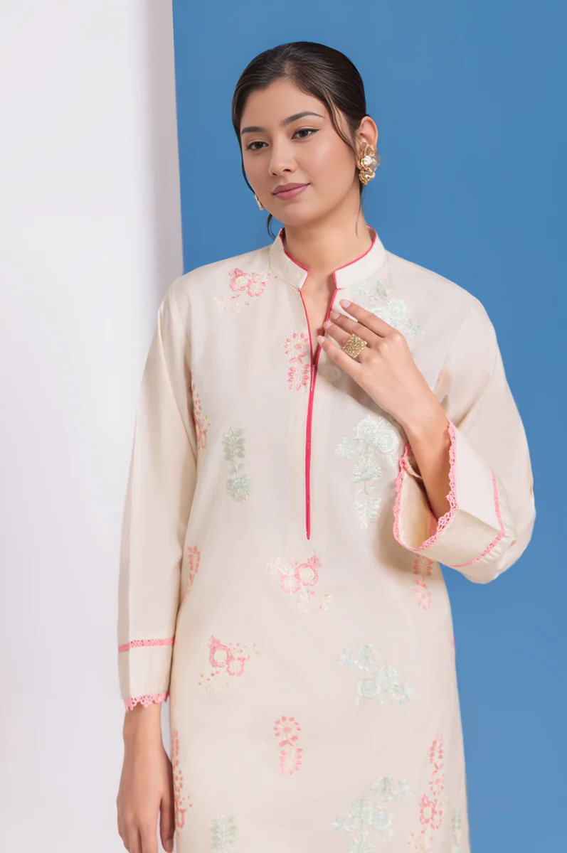 Ivory-Cotton Silk-2 Piece (WPS25SE2002) - Image 2