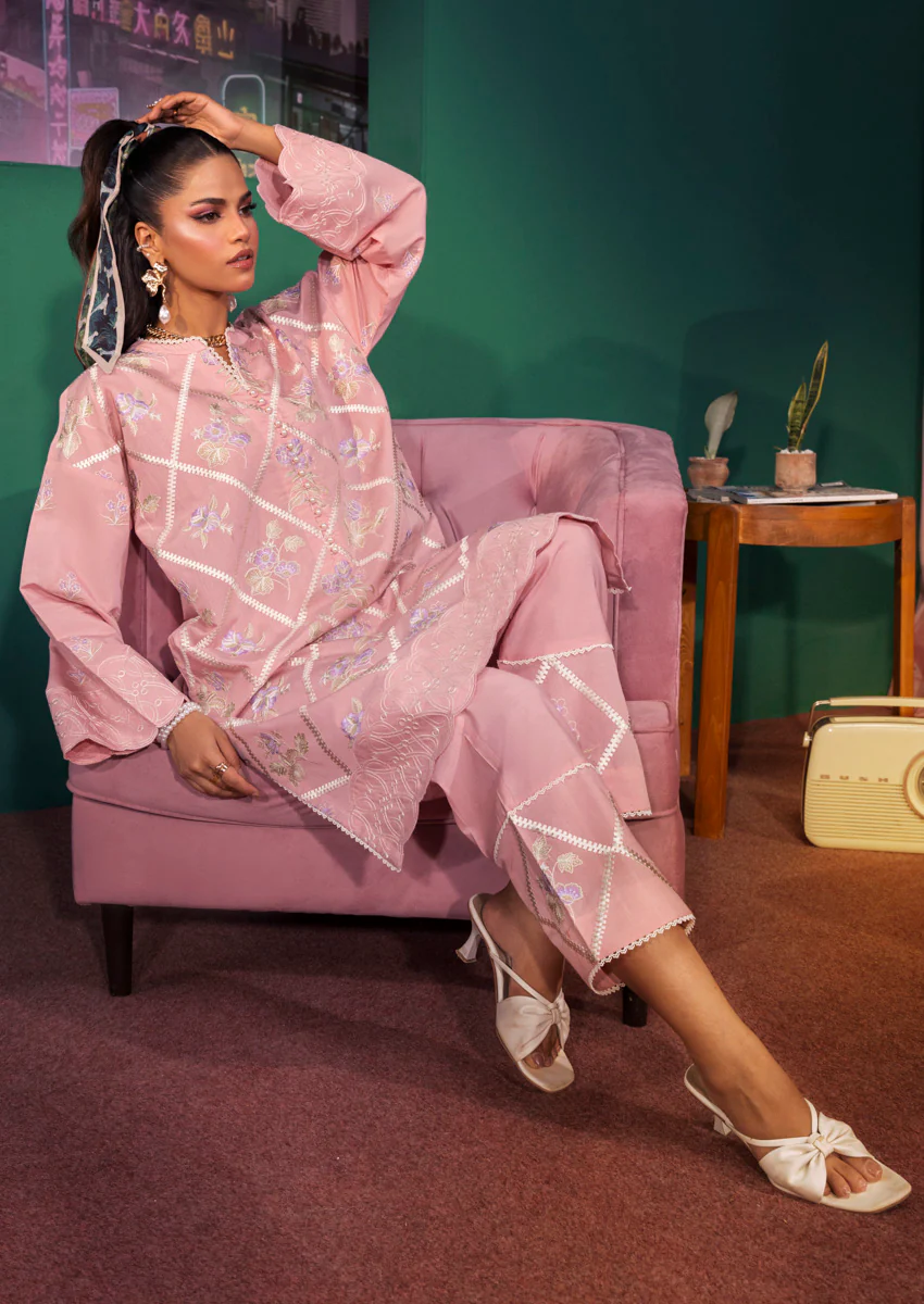 Peach-Cotton Silk-2 Piece (WPS25SE2024) - Image 4