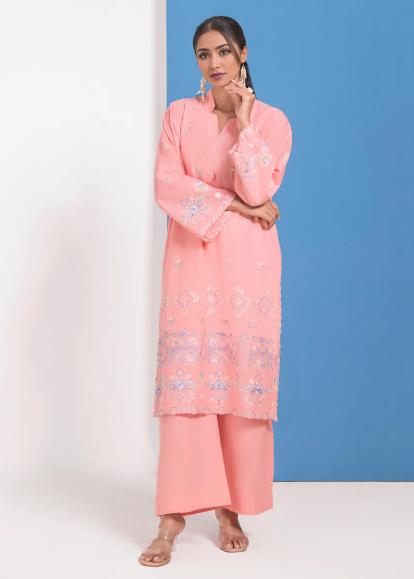 Pink-Cambric-2 Piece (WPS25SE2033) - Image 3