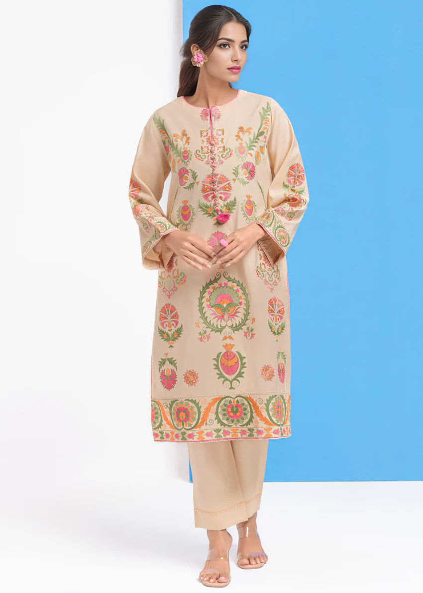 Caramel-Cotton Silk-2 Piece (WPS25SE2045) - Image 3