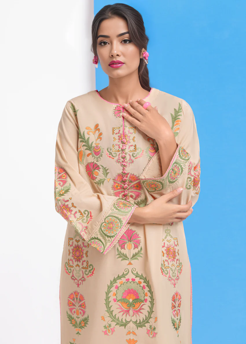 Caramel-Cotton Silk-2 Piece (WPS25SE2045) - Image 4