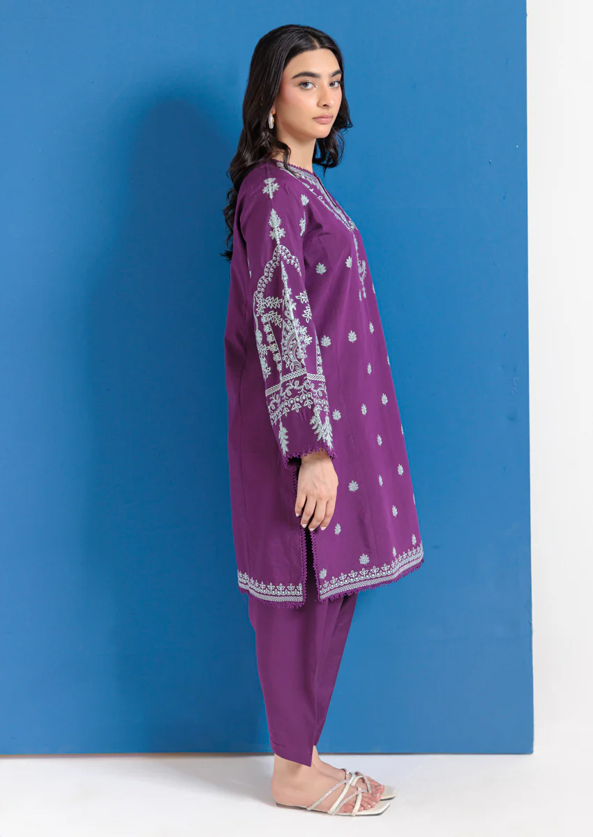 Purple-Cotton Silk-2 Piece (WPS25SE2049) - Image 5