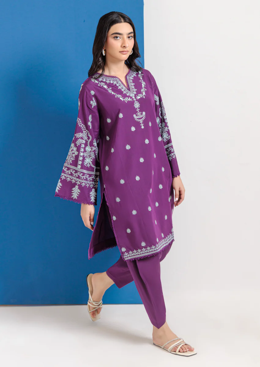 Purple-Cotton Silk-2 Piece (WPS25SE2049) - Image 6