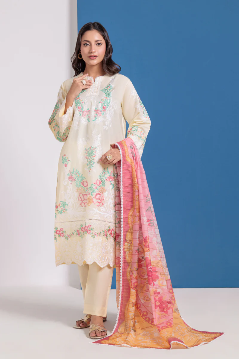 L-Yellow-Cotton Silk-3 Piece (WPS25SE3001) - Image 3