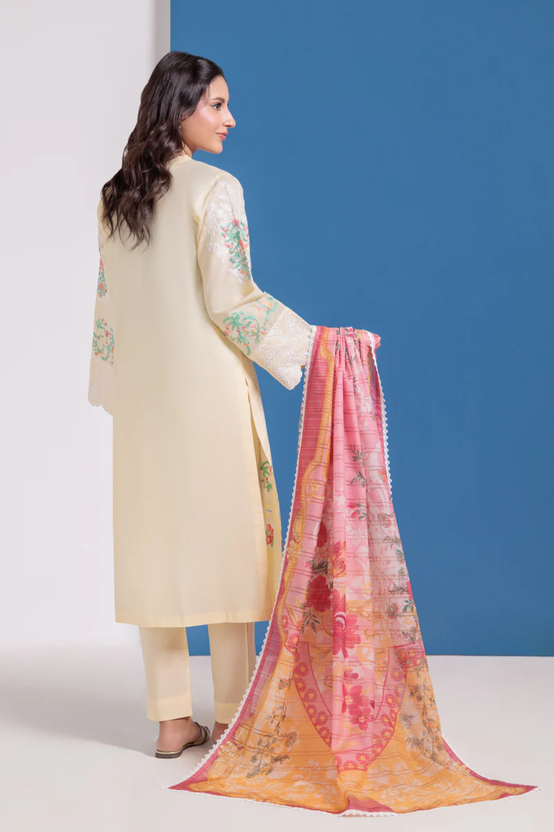 L-Yellow-Cotton Silk-3 Piece (WPS25SE3001) - Image 4