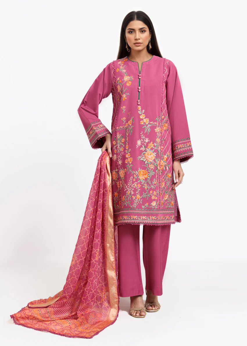 Claret-Cotton Silk-3 Piece (WPS25SE3016) - Image 7