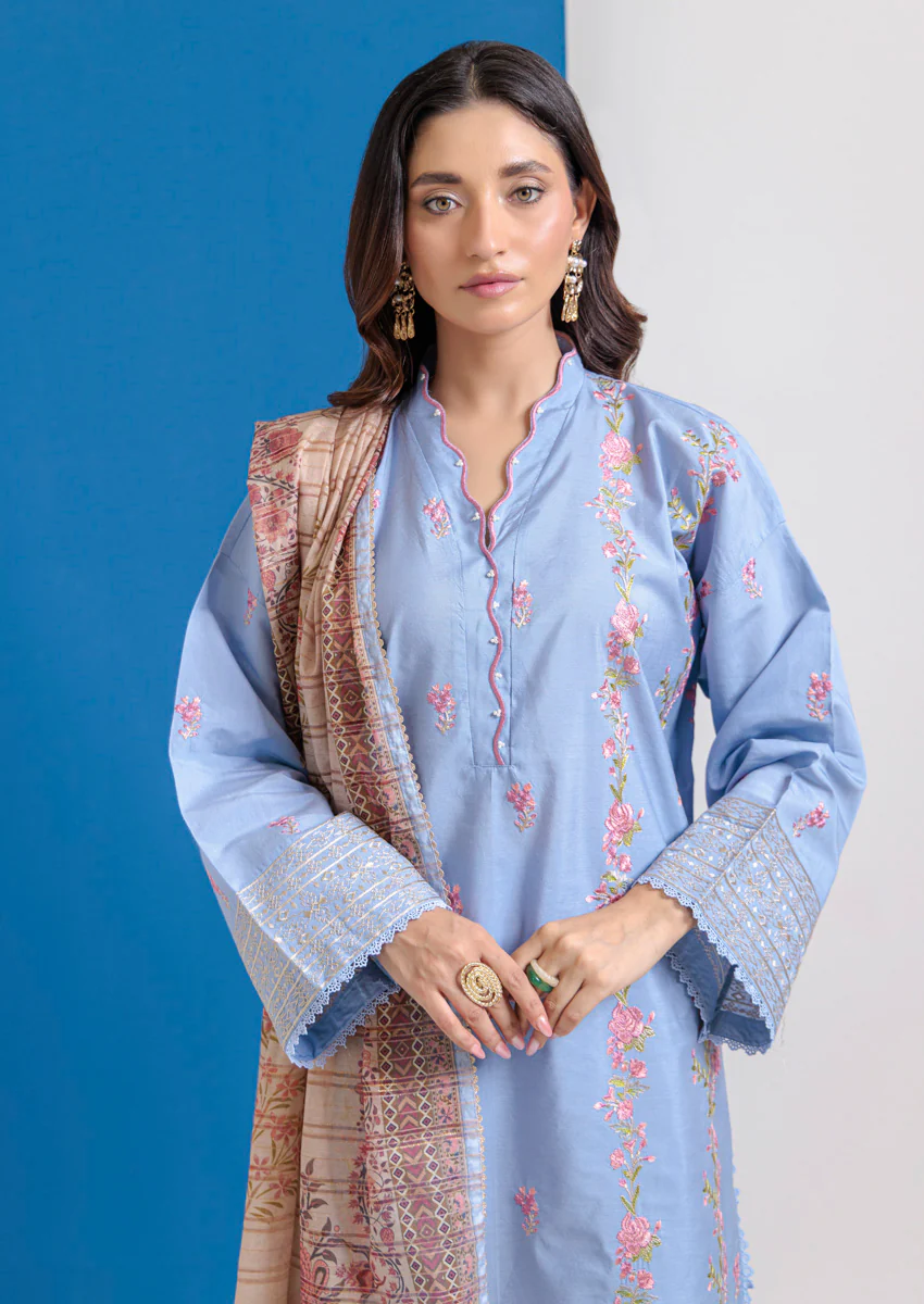 Lavender-Cotton Silk-3 Piece (WPS25SE3021) - Image 3