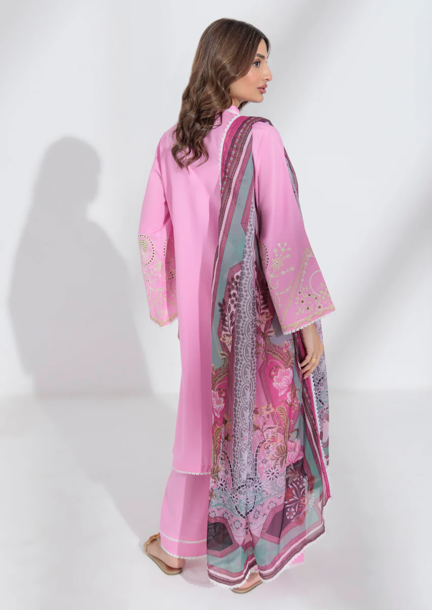 Pink-Cambric-3 Piece (WPS25SE3065) - Image 2