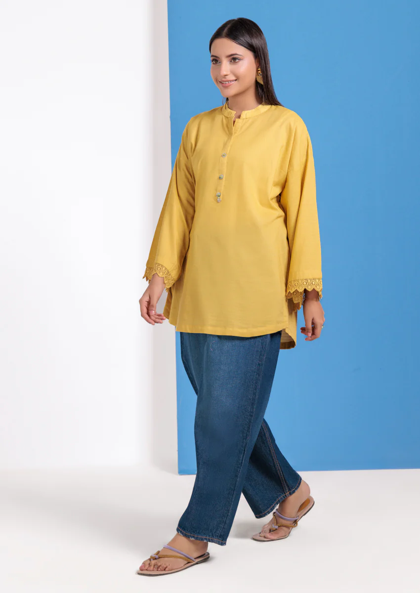 L-Yellow-Jacquard-1 Piece (WPS25SL1025) - Image 3