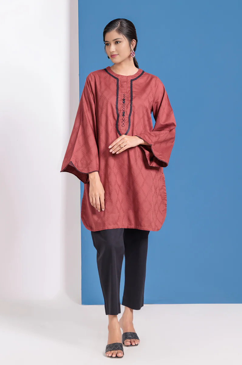 Brown-Jacquard-1 Piece (WPS25SL1028) - Image 3