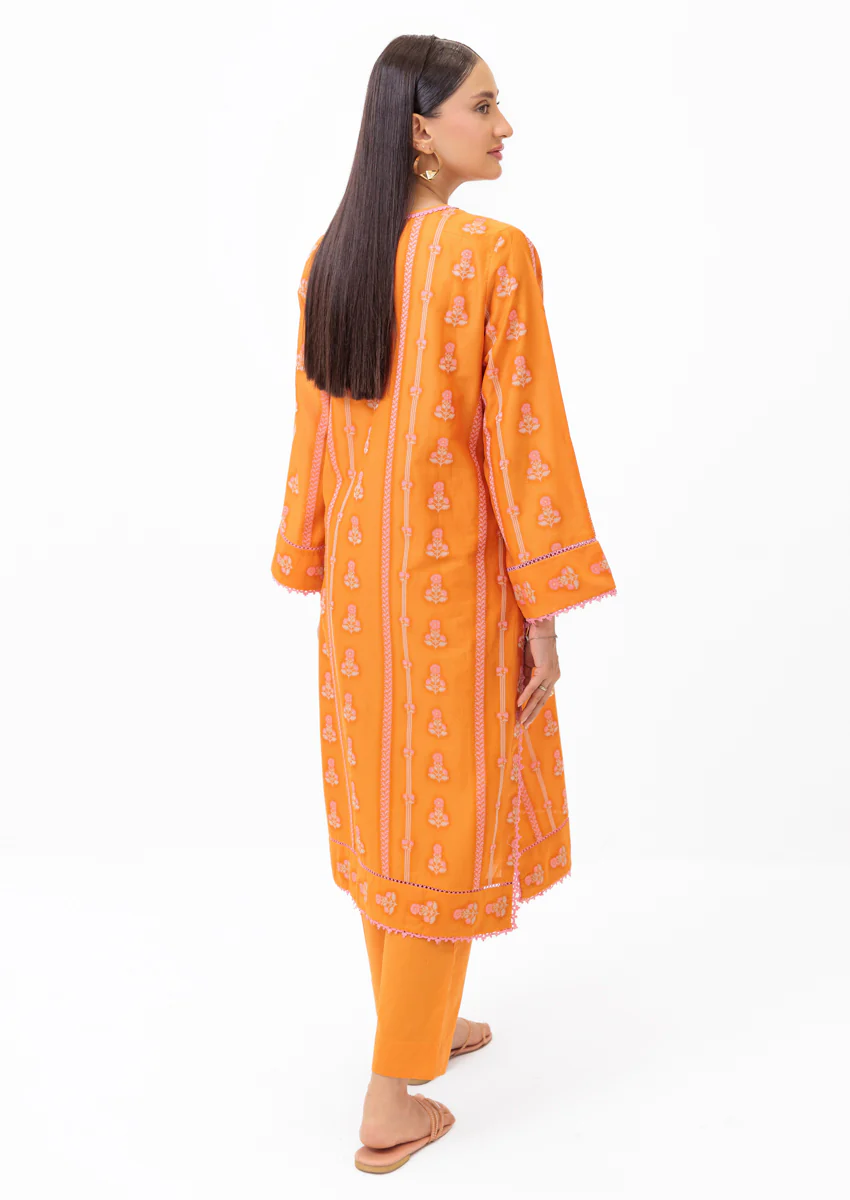 Orange-Jacquard-2 Piece (WPS25SL2007) - Image 4