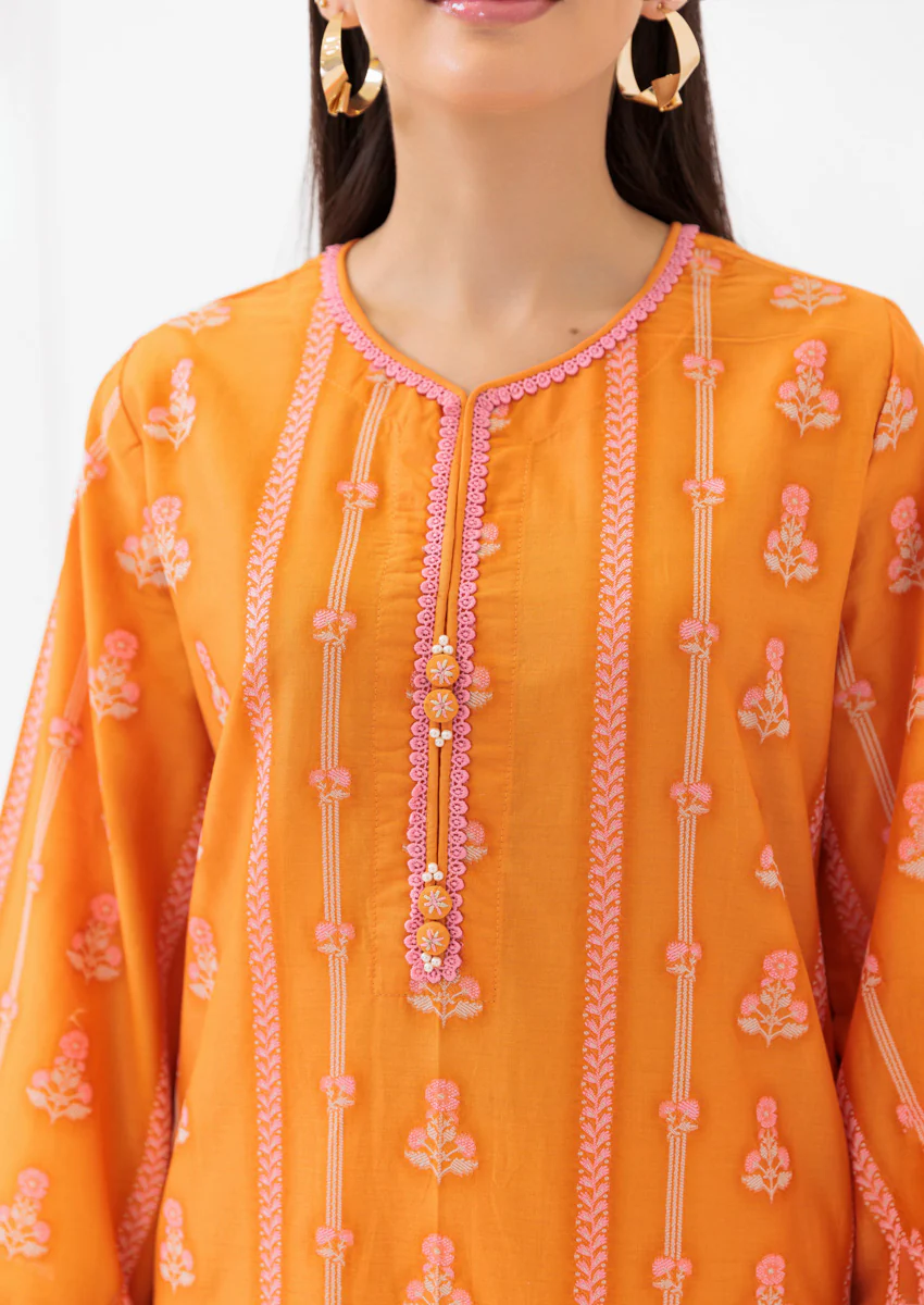 Orange-Jacquard-2 Piece (WPS25SL2007) - Image 5
