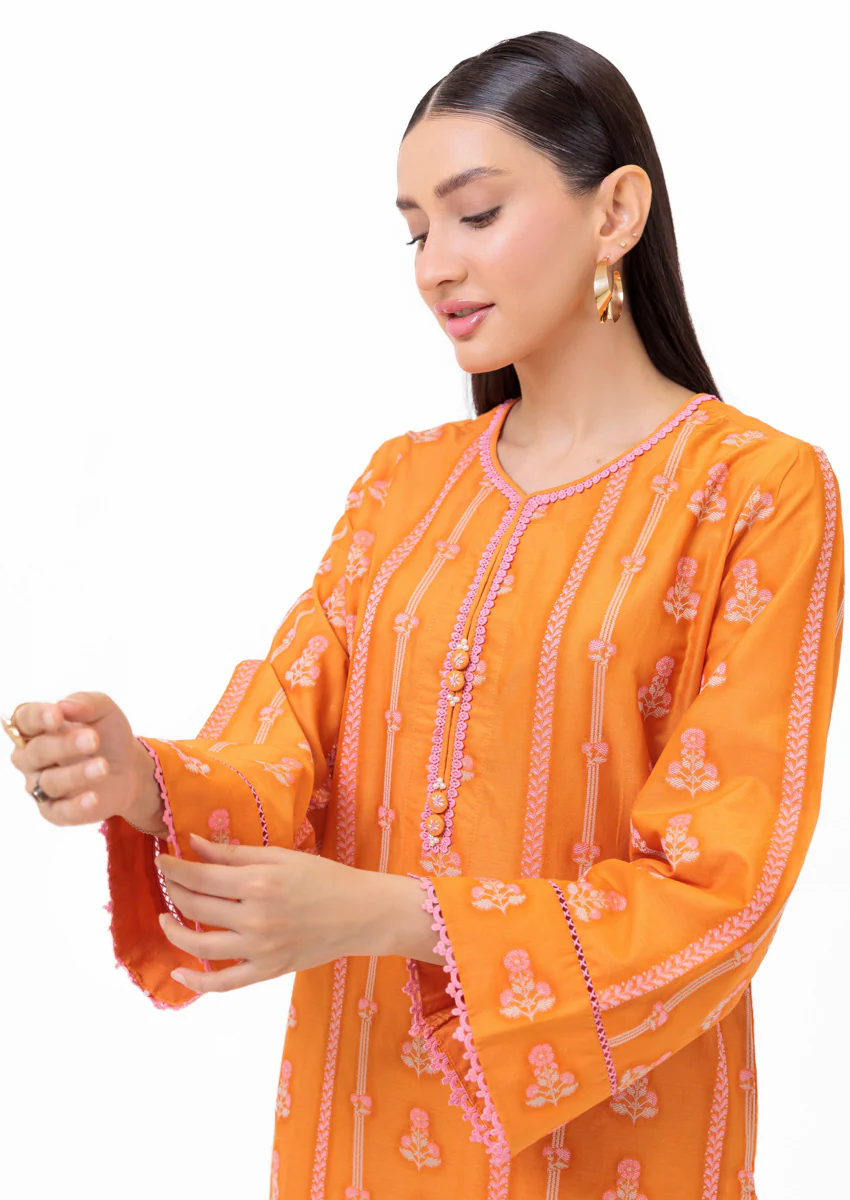Orange-Jacquard-2 Piece (WPS25SL2007) - Image 6