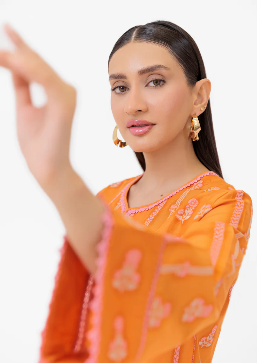 Orange-Jacquard-2 Piece (WPS25SL2007) - Image 7