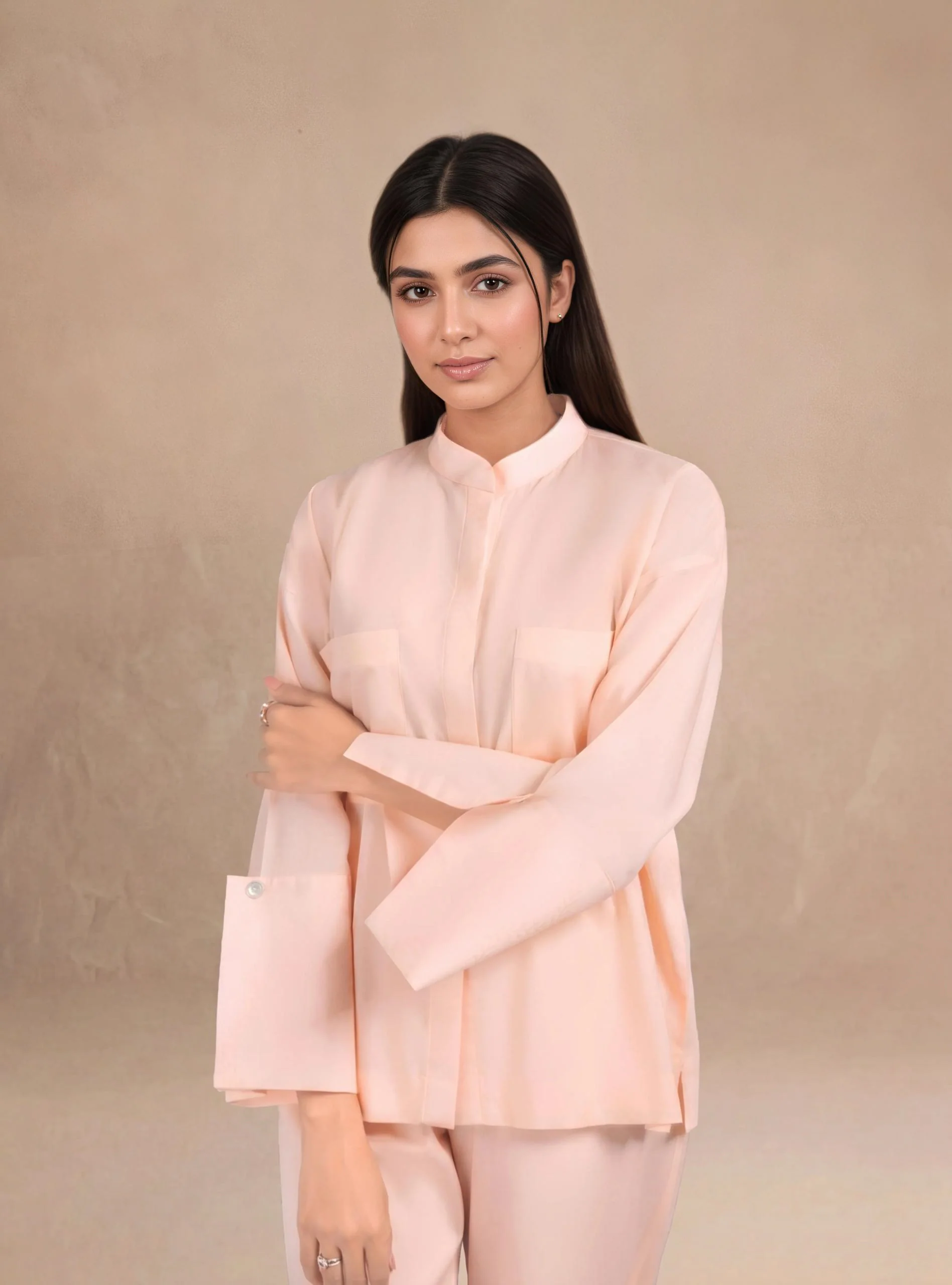 Peach-Cambric-2 Piece (WPS25Sl2019) - Image 2