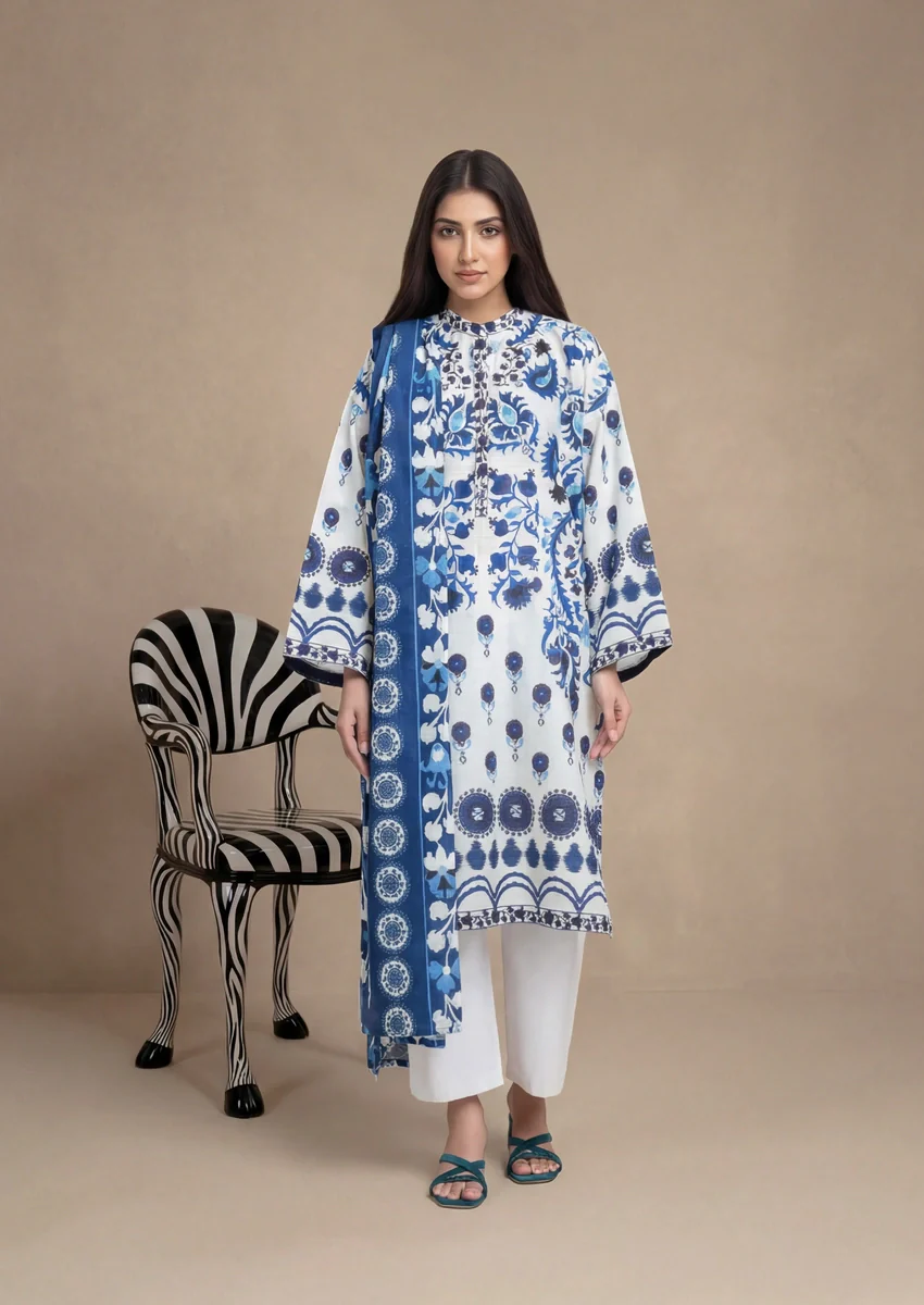 Blue-Slub-2 Piece-(WPSDPBW25B9O17)